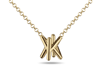 »K« Necklace - pozlátená retiazka s písmenom K