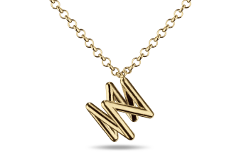 »N« Necklace - gold plated necklace with letter N