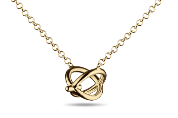 »Q« Necklace - gold plated necklace with letter Q