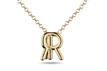 »R« Necklace - pozlacený náhrdelník s písmenem R