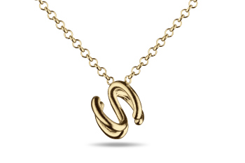 »S« Necklace - gold plated necklace with letter S