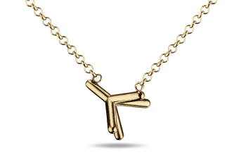 »Y« Necklace - gold plated necklace with letter Y