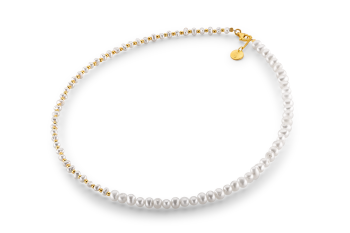 MUTIARA - náhrdelník zasvěcený touze po KRÁSE, perla a pozlacené stříbro