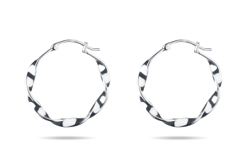 Guilty Crush Hoops - silver earrings, glossy