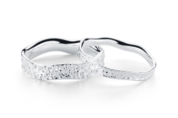 SNEHA & ZAKTI - set stříbrných snubních prstenů