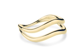 Manta Lips - double gold plated ring