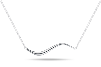 Manta Wave Necklace - silver necklace