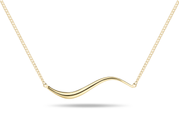 Manta Wave - gold-plated necklace