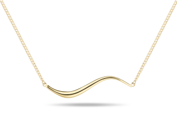 Manta Wave Necklace - pozlacený náhrdelník