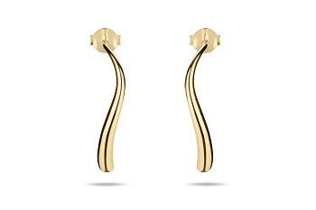 Manta Wave Earrings - gold plated earrings