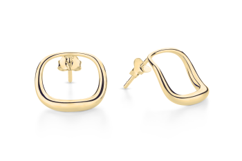 Manta Hoops Small - gold plated earrings