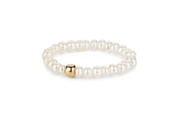 JASMINE Ring - perlový prsteň, pozlátenie, zasvätený túžbe po KRÁSE
