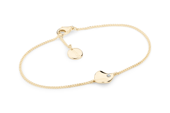 Rosa Tudor Zircon Bracelet - pozlacený řetízkový náramek