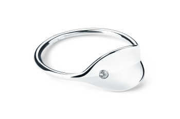 Rosa Tudor Zircon Ring - stříbrný prsten
