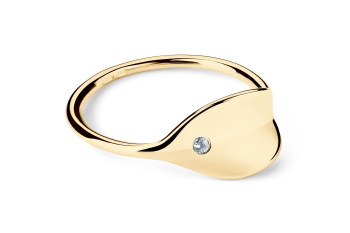 Rosa Tudor Zircon Ring - pozlacený prsten