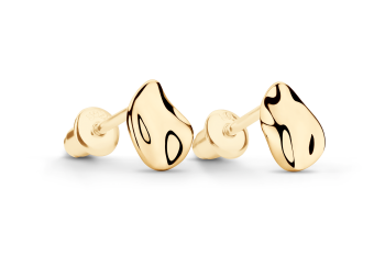 Rosa Tudor Baby Studs - dětské pozlacené náušnice