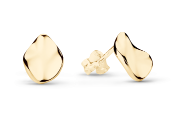 Rosa Tudor Studs Small - pozlacené náušnice pecky