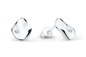 Rosa Tudor Zircon Studs Small - malé stříbrné náušnice pecky