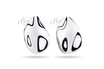 Rosa Tudor Studs Medium - stříbrné náušnice