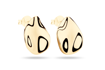 Rosa Tudor Studs Medium - pozlacené náušnice