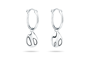 Rosa Tudor Hoops Small - stříbrné náušnice kroužky