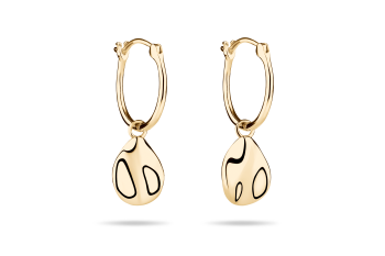 Rosa Tudor Hoops Small - pozlacené náušnice kroužky