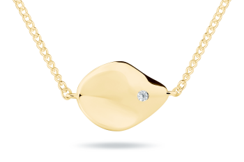 Rosa Tudor Zircon Necklace - pozlacený náhrdelník
