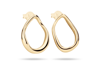 Rosa Dante Studs Large - pozlacené náušnice