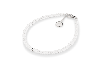Bora Bora - náramek s křišťálem a stříbrem, zasvěcený touze po ŠTĚSTÍ 
