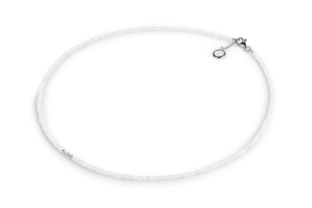 Ahé - náhrdelník s bielym zirkónom a fragmentmi striebra, zasvätený túžbe po PREBUDENÍ