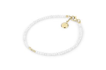 Ahé - bracelet from gold plated silver fragments and white zircon dedicated to the desire for the AWAKENING