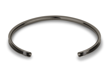Hematite Amulet Necklace - Stříbrný náhrdelník s hematitem, černé rhodium