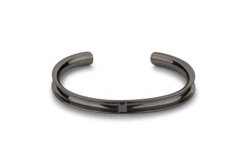 Hematite Amulet Bracelet - stříbrný náramek s hematitem, černé rhodium