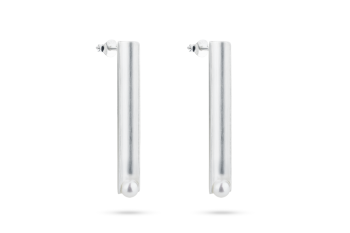 Pearl Amulet Sticks - Silver earrings sticks with river pearl