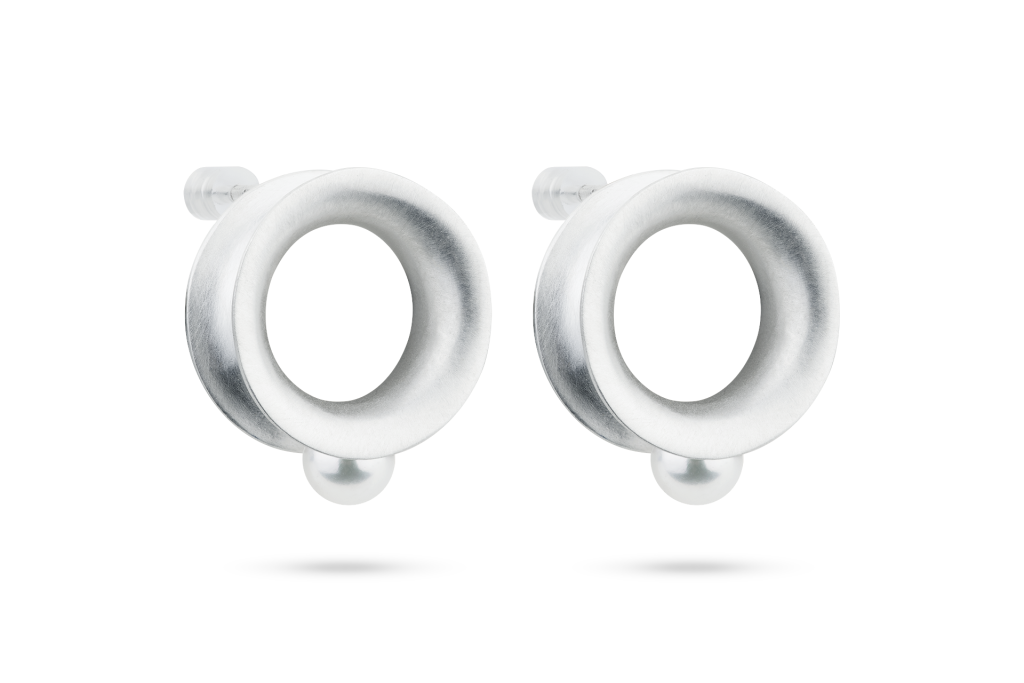 WAI Earrings - Stříbrné náušnice, mat