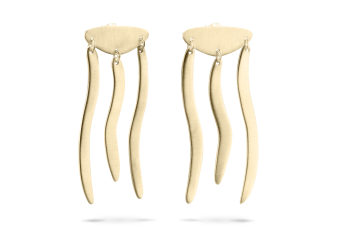 Crown Earrings - gold-plated earrings