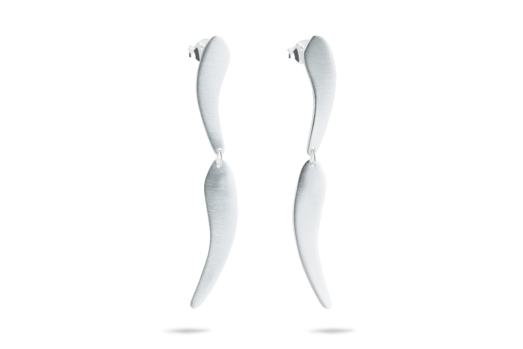 WAI Earrings - Stříbrné náušnice, mat