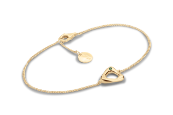 Element EARTH – gold-plated bracelet with emerald