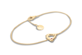 Element FIRE – gold-plated bracelet with ruby