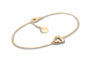 Element WATER – gold-plated bracelet with blue sapphire