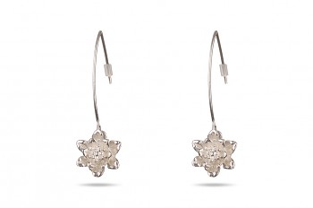 MANI PADMA - Silver earrings, small lotus