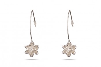 MANI PADMA - Silver earrings, small lotus