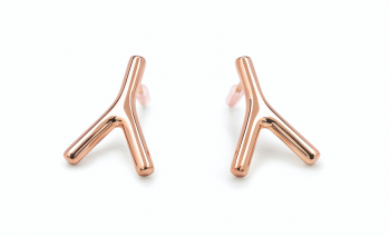 WAI Earrings - Rose gold plated silver earrings