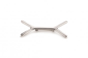 WAI Bone - Silver brooch, glossy