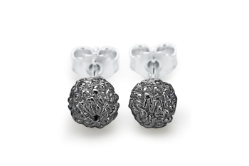 KIRTI - Silver earrings, black rhodium