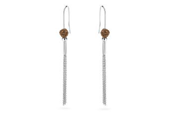 VISNU - Silver earrings, Rudraksha seed