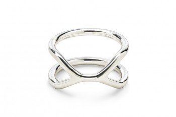 CUFF Ring - Silver ring, glossy