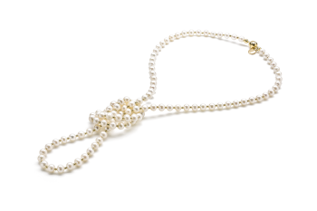 ASTRAIA - Gold plated necklace, freshwater pearl