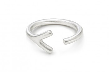 WAI Ring Y - Silver ring, matte