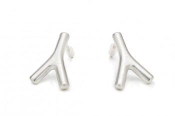 WAI Earrings Mini - Silver earrings, matte